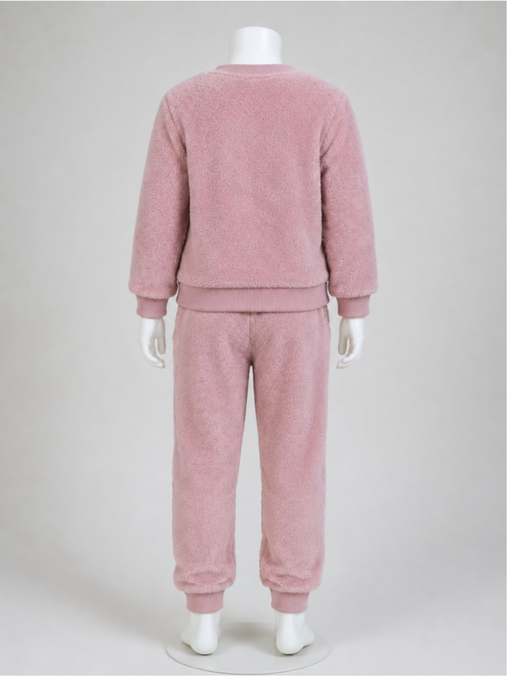 Derek Heart Girls Pink Cherry Sequin Sherpa Fleece Sweatshirt & Jogger Set - Picture 8 of 12